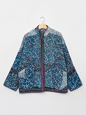 The Ladhiya Quilted Indigo Kantha Jacket