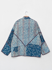 The Ladhiya Quilted Indigo Kantha Jacket