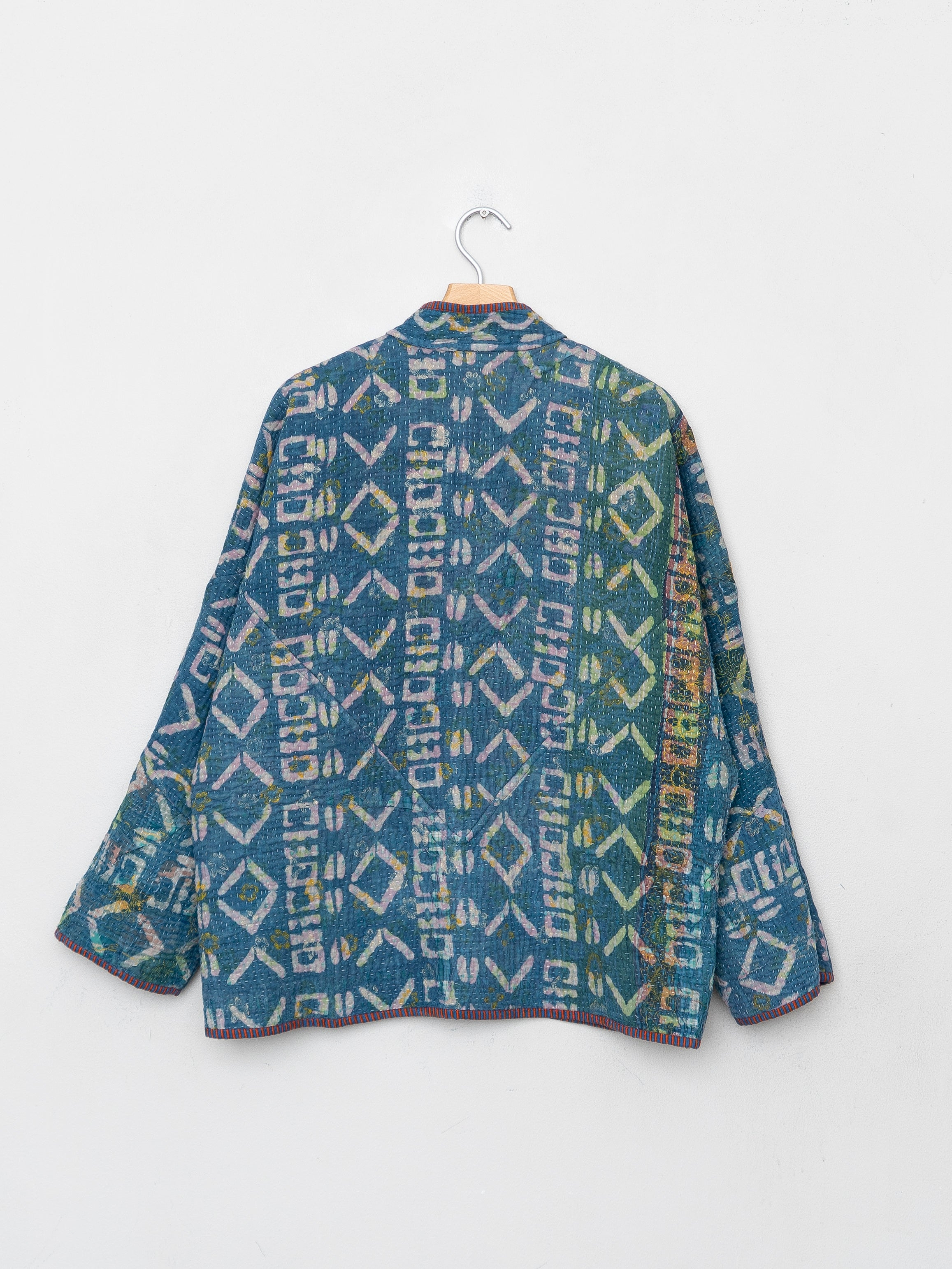 The Ladhiya Quilted Indigo Kantha Jacket