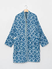 The Sai Quilted Indigo Kantha Coat