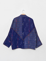 The Ladhiya Quilted Indigo Kantha Jacket