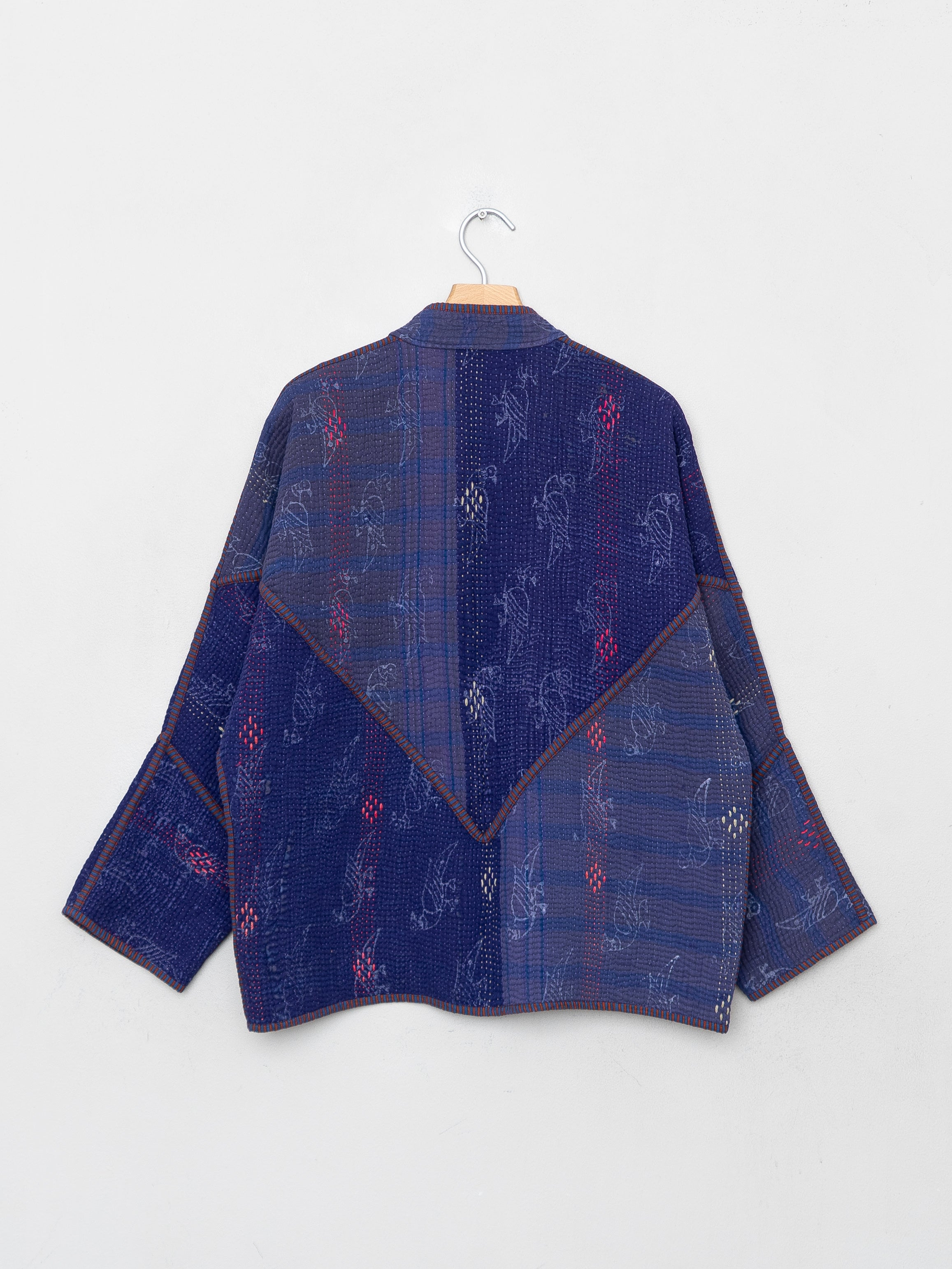 The Ladhiya Quilted Indigo Kantha Jacket
