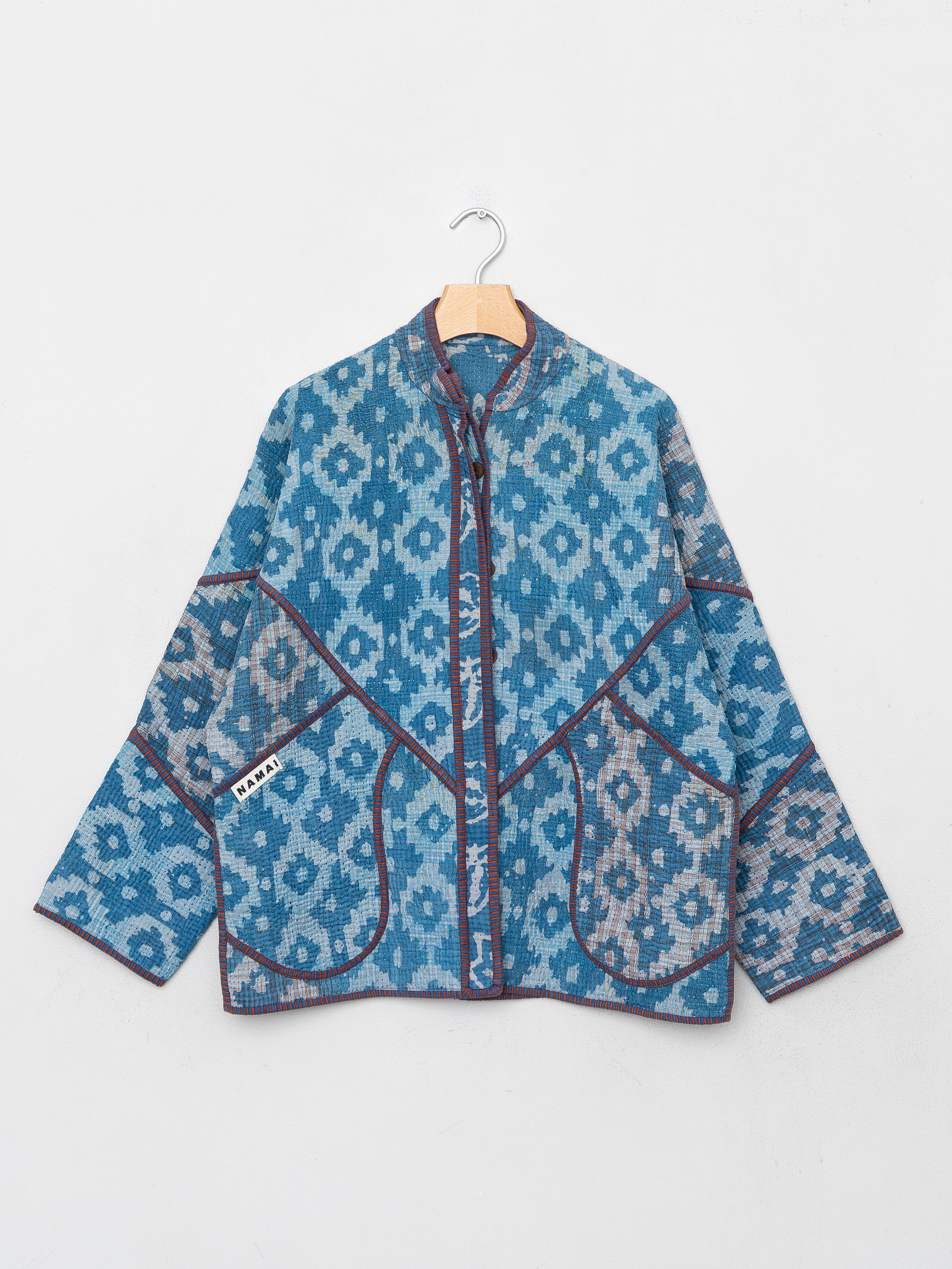 The Ladhiya Quilted Indigo Kantha Jacket