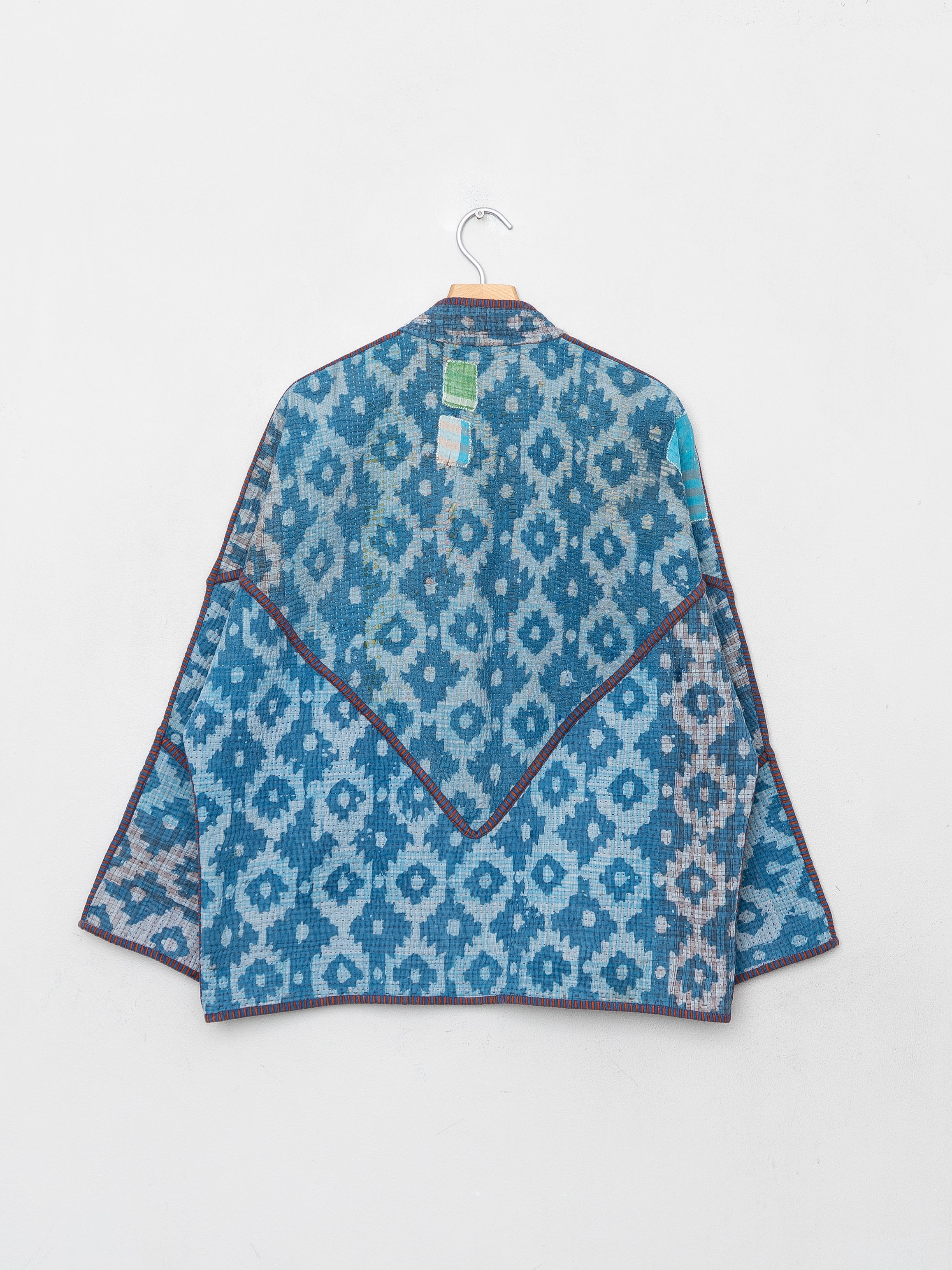 The Ladhiya Quilted Indigo Kantha Jacket