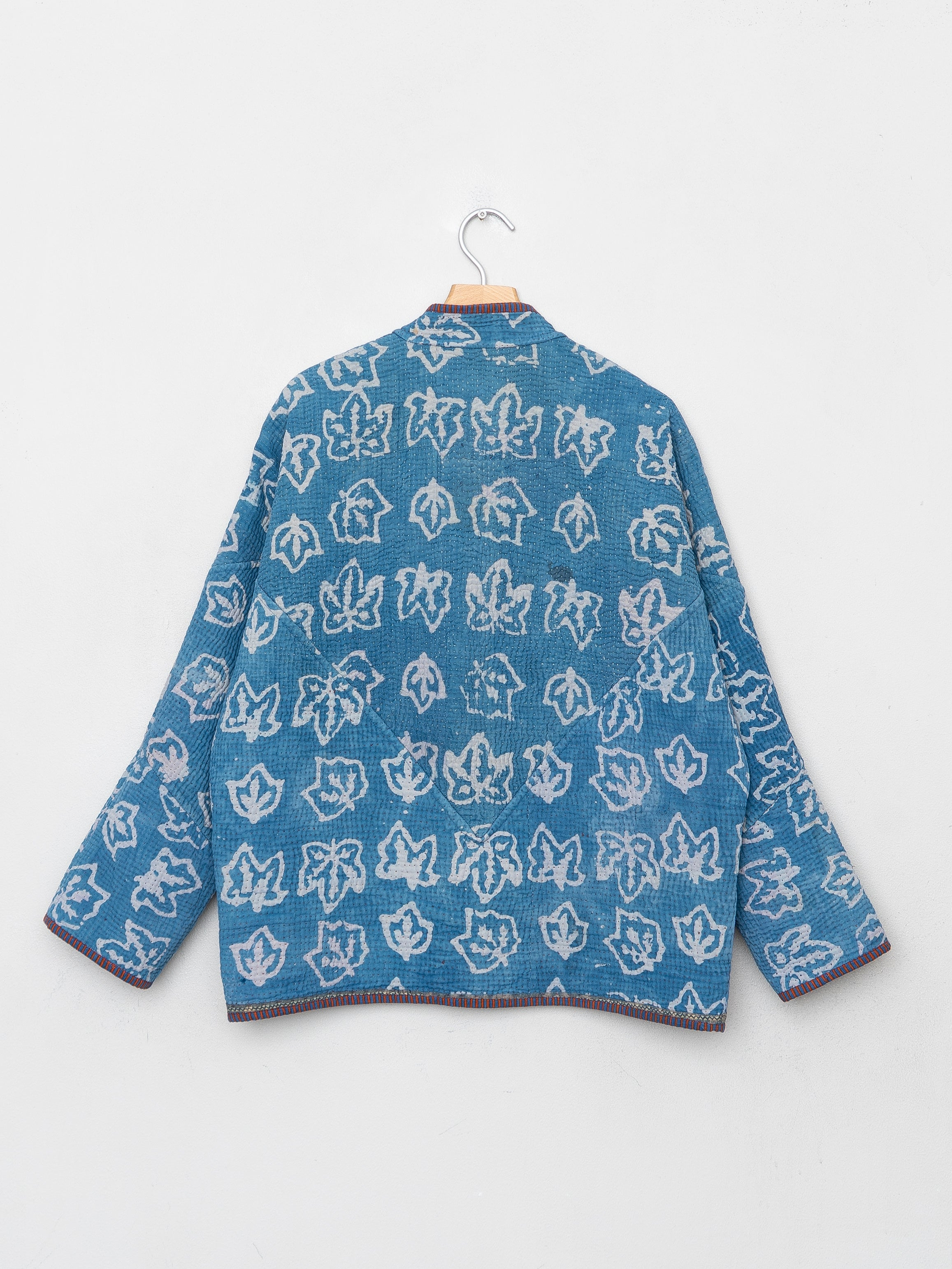 The Ladhiya Quilted Indigo Kantha Jacket