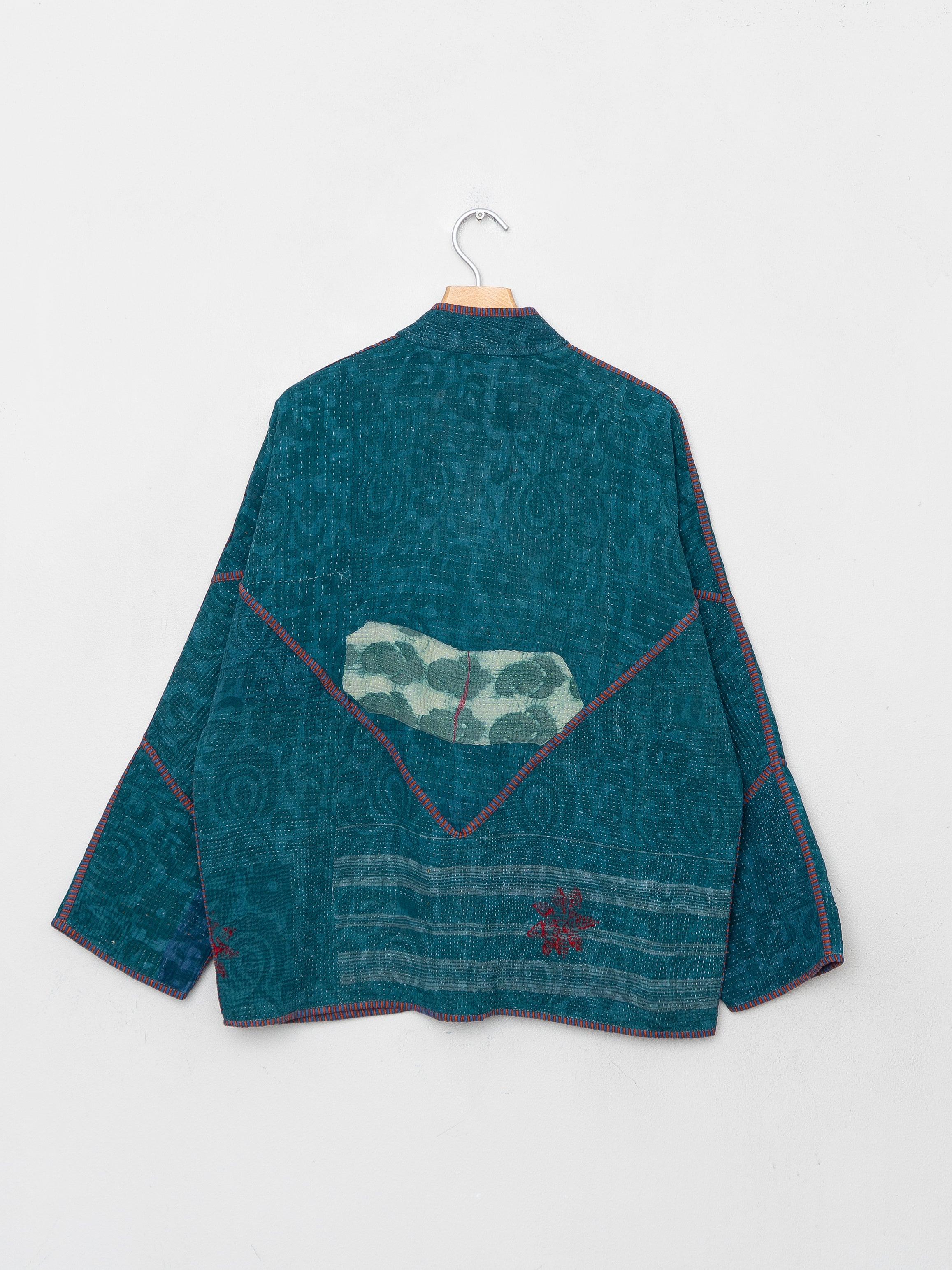 The Ladhiya Quilted Indigo Kantha Jacket