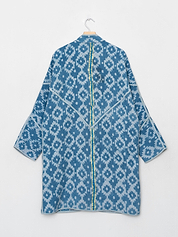 The Sai Quilted Indigo Kantha Coat