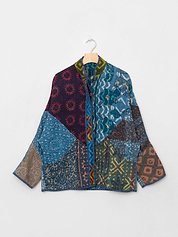 The Ladhiya Quilted Indigo Kantha Jacket