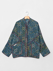 The Ladhiya Quilted Indigo Kantha Jacket