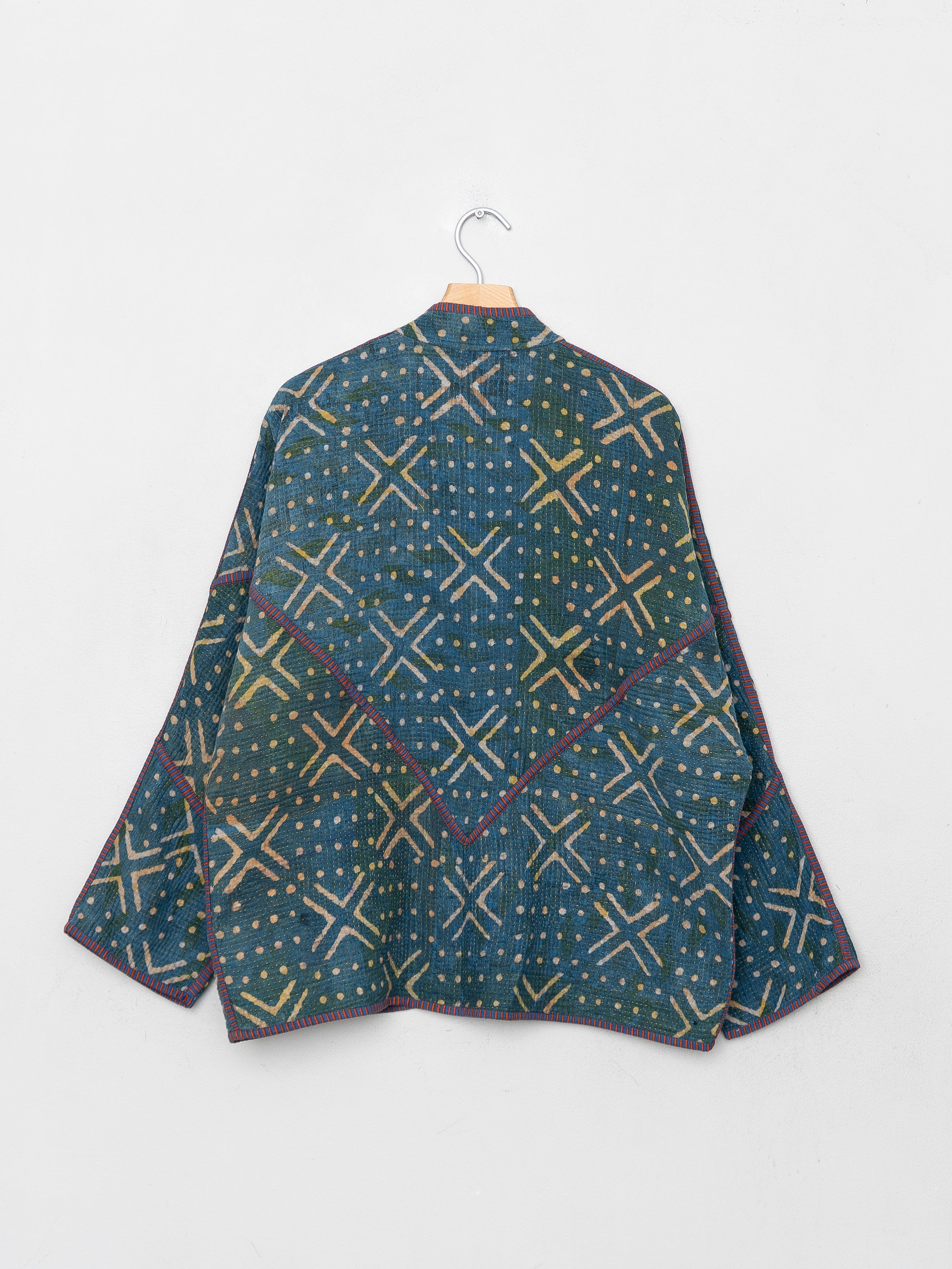 The Ladhiya Quilted Indigo Kantha Jacket