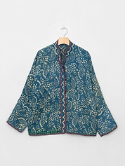The Ladhiya Quilted Indigo Kantha Jacket