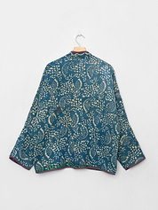 The Ladhiya Quilted Indigo Kantha Jacket