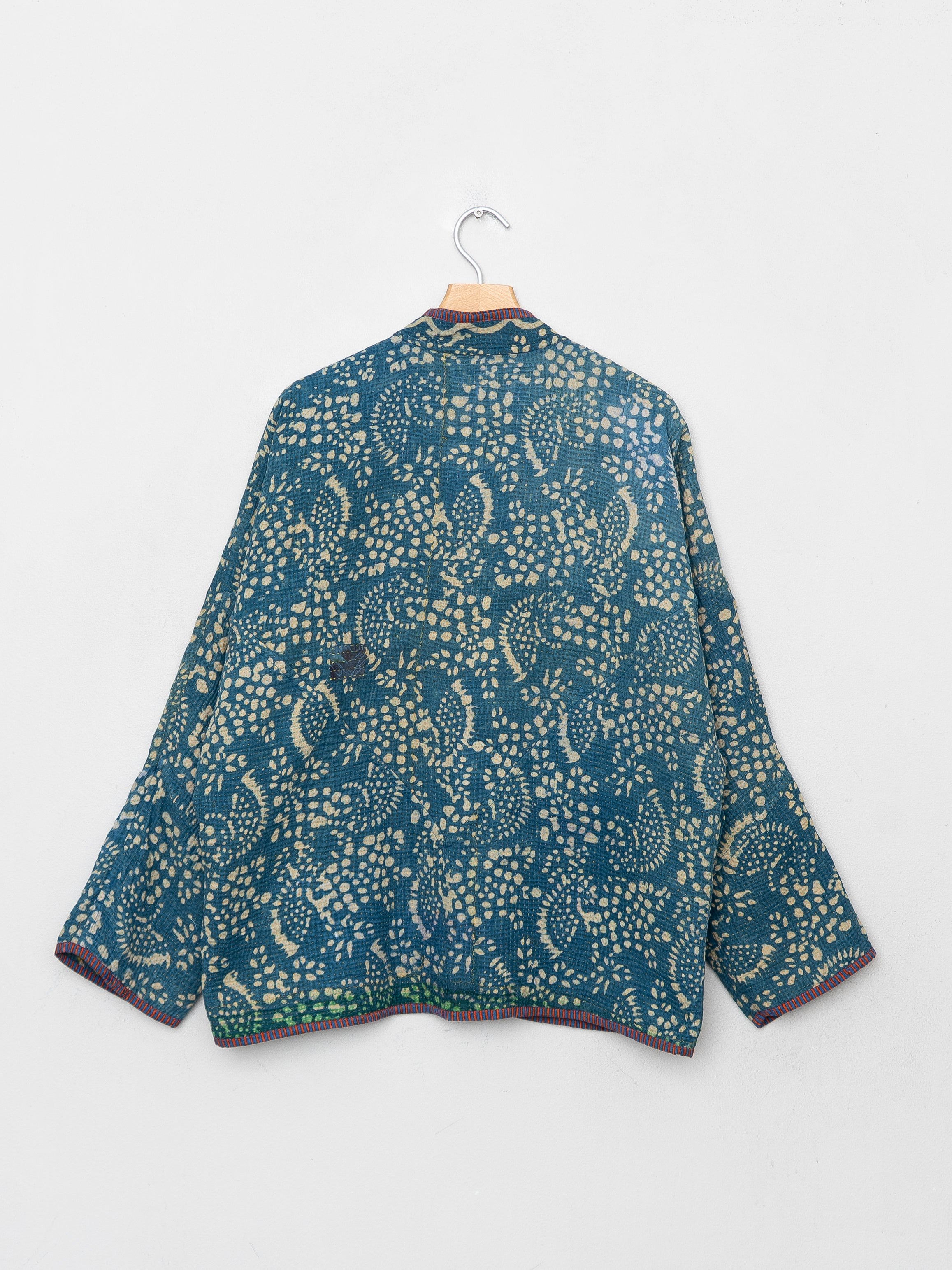 The Ladhiya Quilted Indigo Kantha Jacket