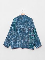 The Ladhiya Quilted Indigo Kantha Jacket