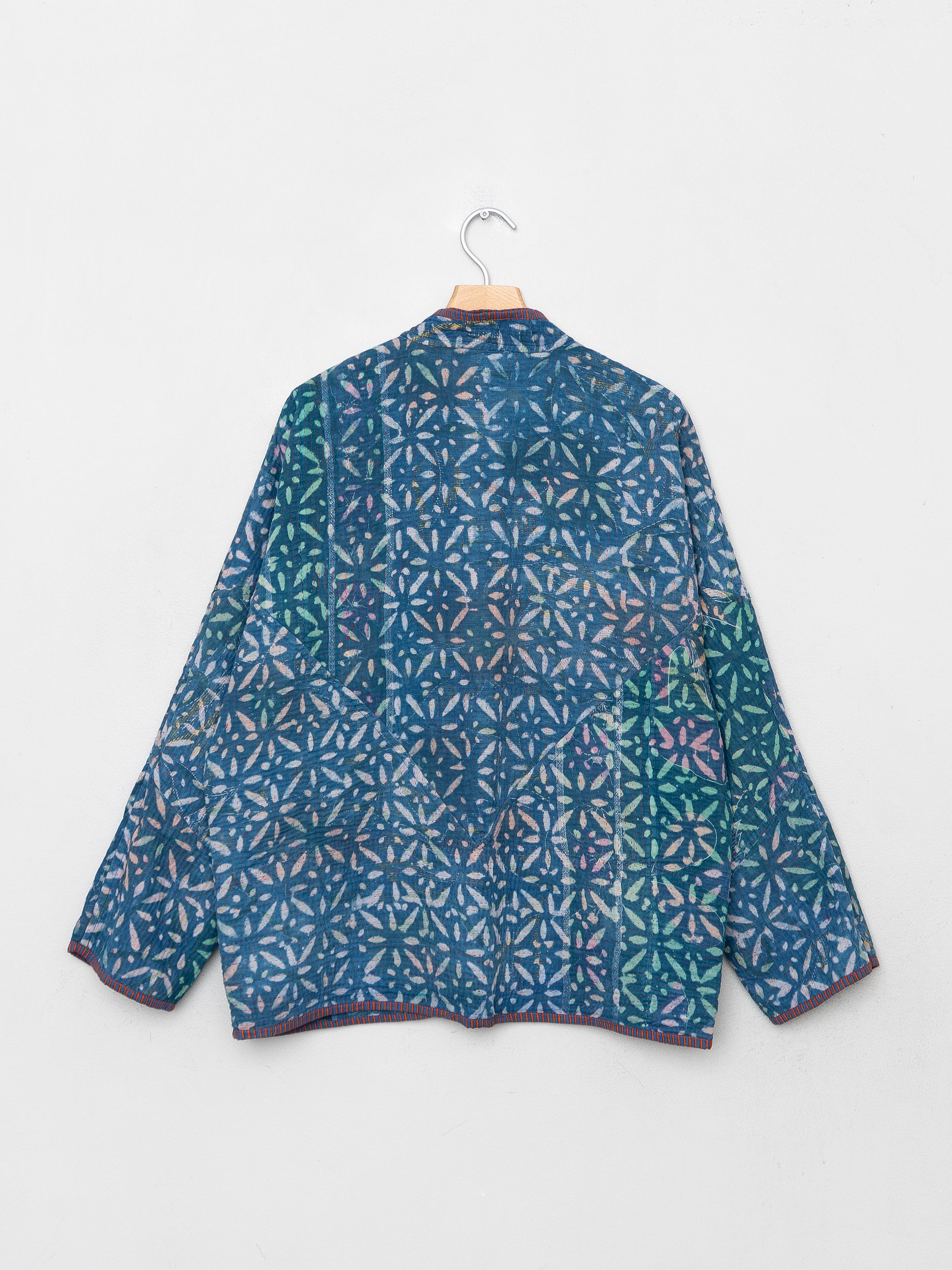 The Ladhiya Quilted Indigo Kantha Jacket