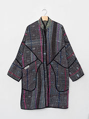 The Sai Quilted Indigo Kantha Coat