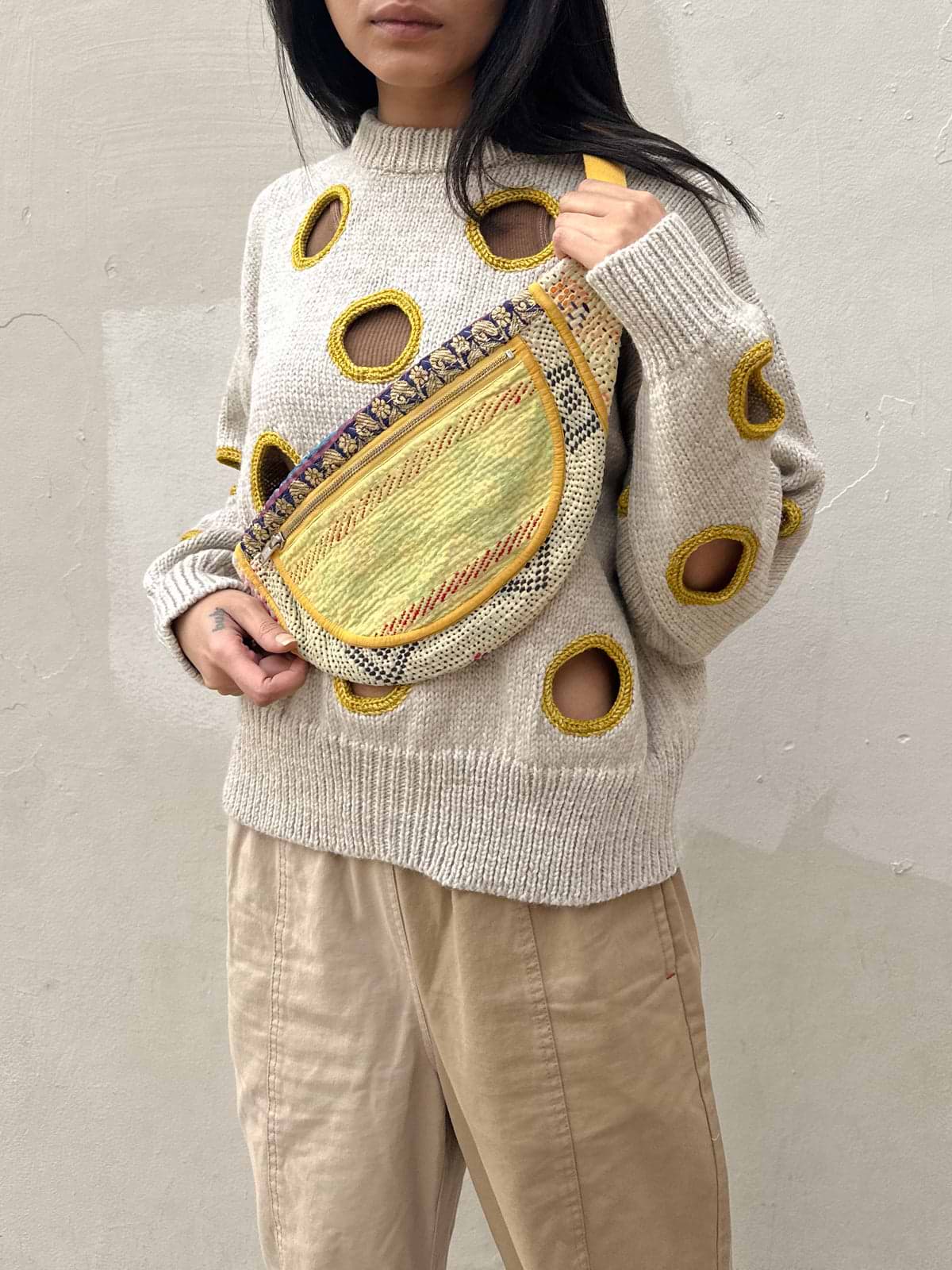 バッグ NAMAI The Falu Quilted Kanteen Bag The Faiza Quilted Kantha Belt Bag – NAMAI