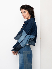 The Kaira Cropped Denim Jacket - Small