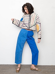 The Kaira Cropped Quilted Patchwork Kantha Jacket