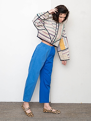 The Kaira Cropped Quilted Patchwork Kantha Jacket