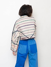 The Kaira Cropped Quilted Patchwork Kantha Jacket