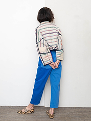 The Kaira Cropped Quilted Patchwork Kantha Jacket