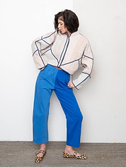 Verity & Daughters Barrel Leg Janus Pant - Cobalt Blue