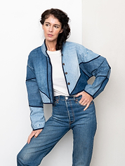 The Kaira Cropped Denim Jacket - Medium
