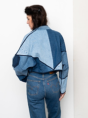 The Kaira Cropped Denim Jacket - Medium