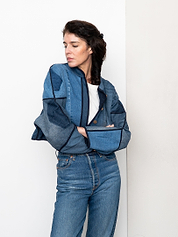 The Kaira Cropped Denim Jacket - Medium