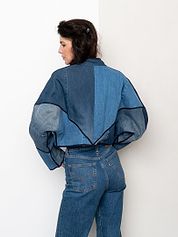 The Kaira Cropped Denim Jacket - Medium