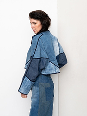 The Kaira Cropped Denim Jacket - Medium