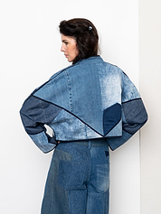 The Kaira Cropped Denim Jacket - Medium