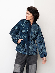 The Ladhiya Denim Suzani Jacket - Small
