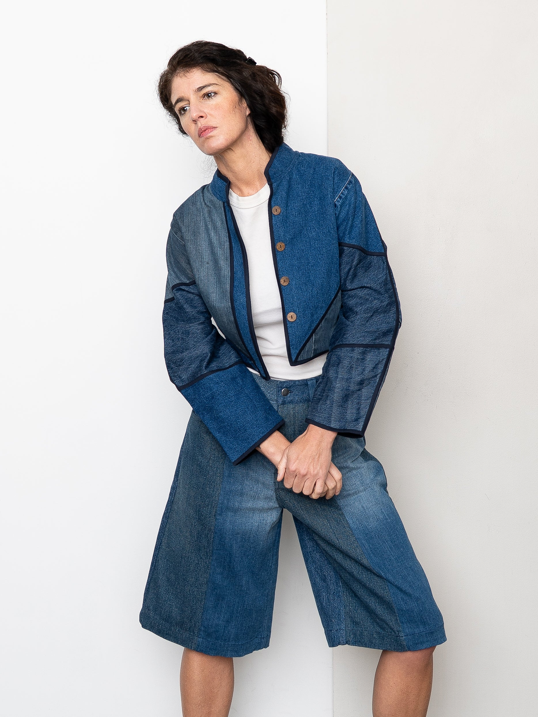 The Kaira Cropped Denim Jacket - Small