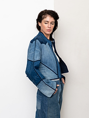 The Kaira Cropped Denim Jacket - Medium