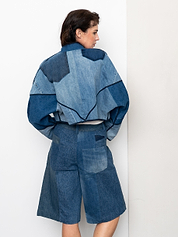 The Kaira Cropped Denim Jacket - Medium