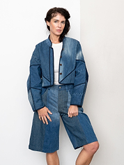 The Kaira Cropped Denim Jacket - Medium