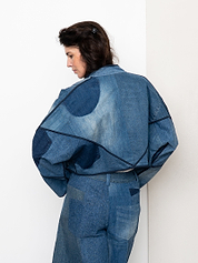 The Kaira Cropped Denim Jacket - Medium