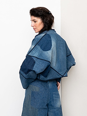 The Kaira Cropped Denim Jacket - Medium