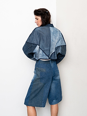 The Kaira Cropped Denim Jacket - Medium