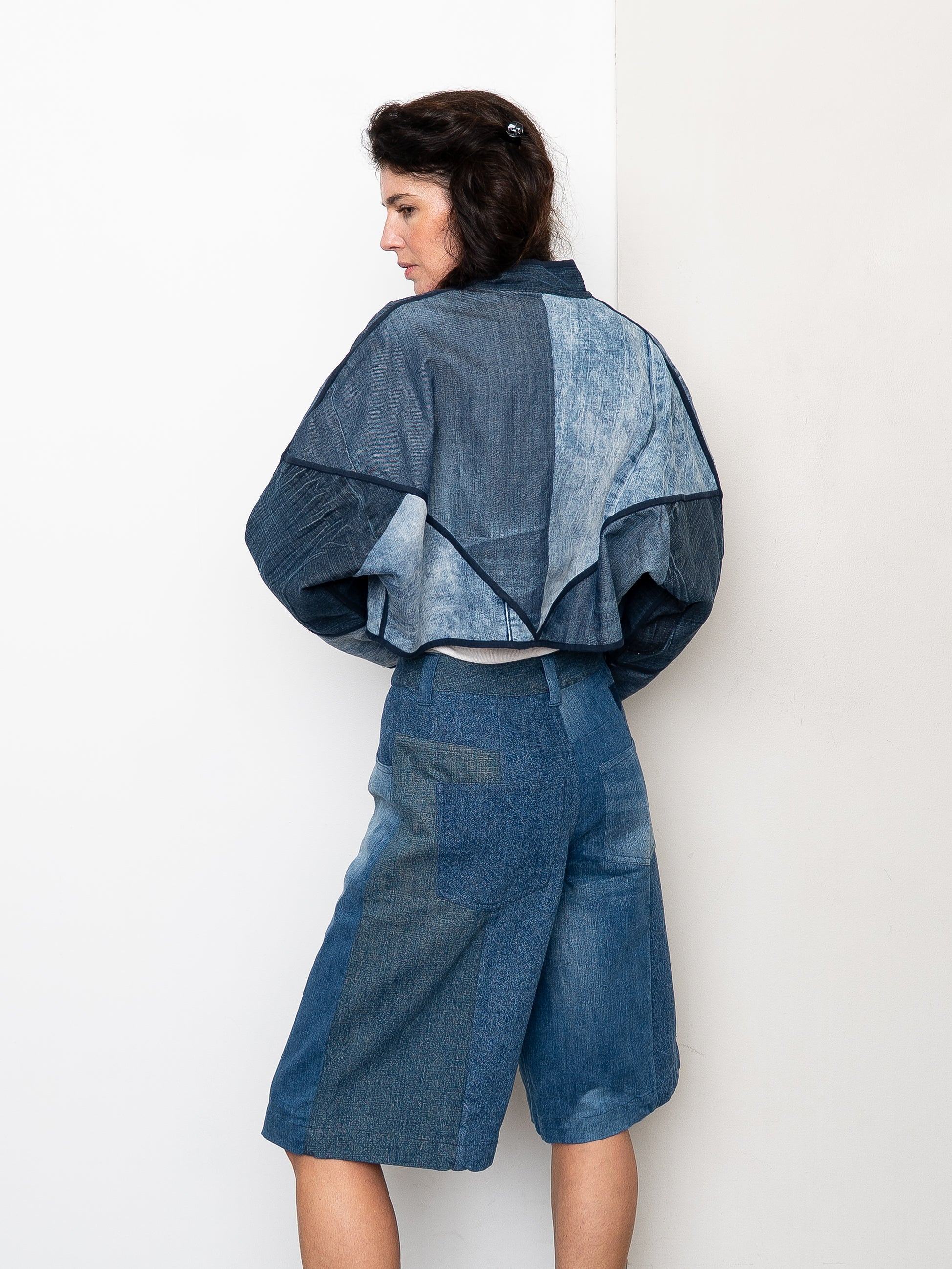 The Kaira Cropped Denim Jacket - Medium