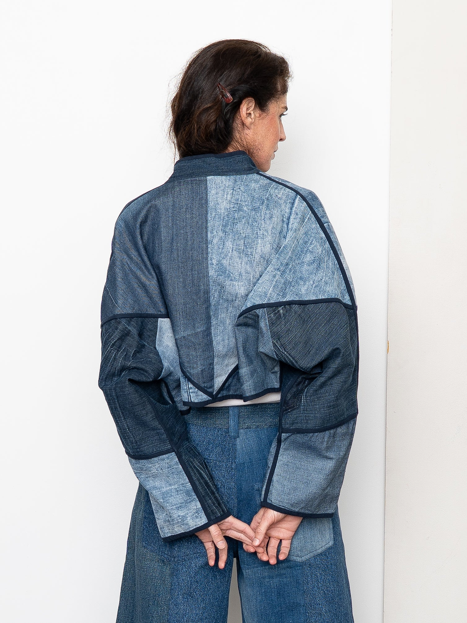 The Kaira Cropped Denim Jacket - Medium