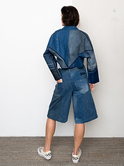 The Kaira Cropped Denim Jacket - Small