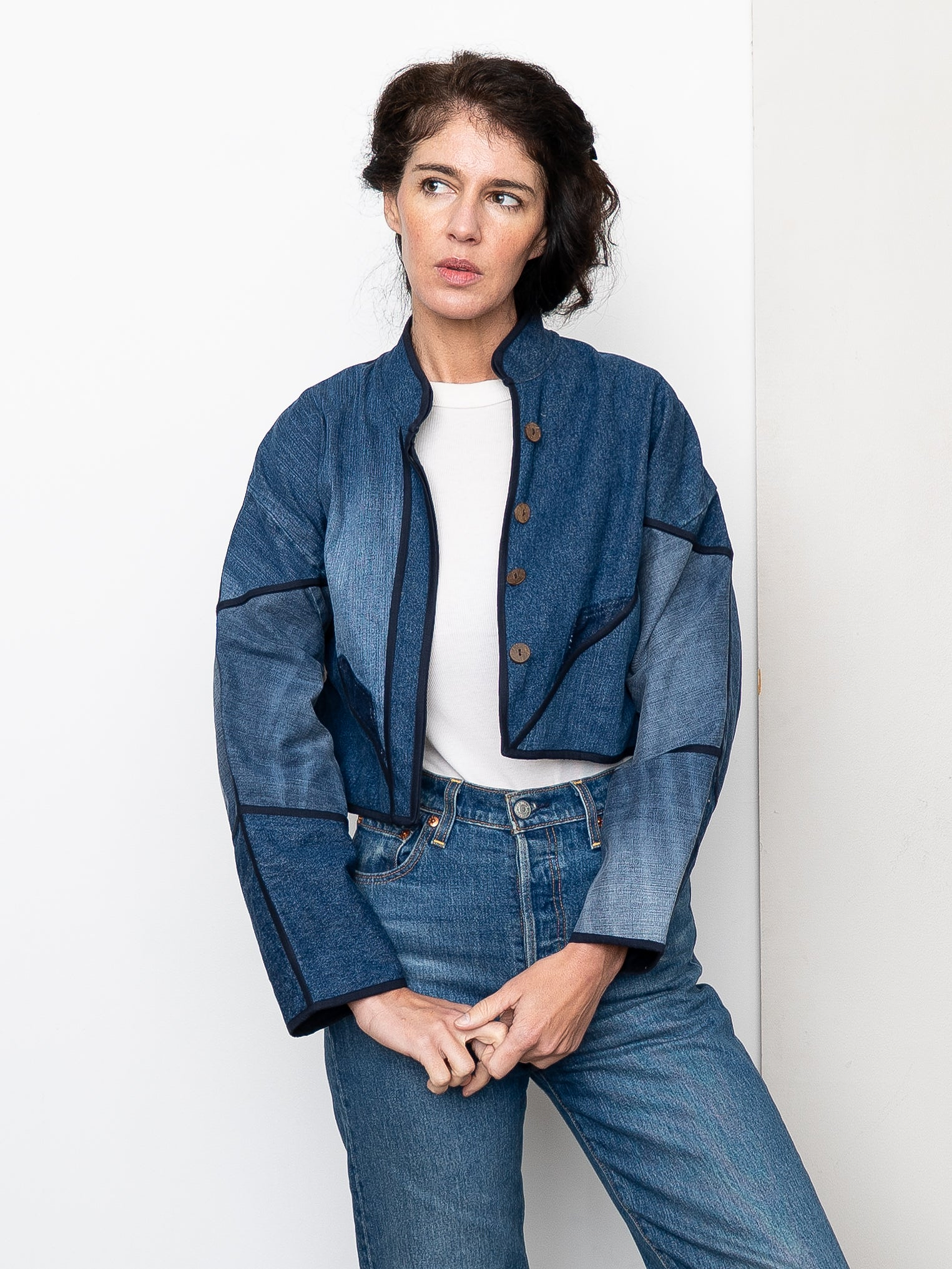 The Kaira Cropped Denim Jacket - Small