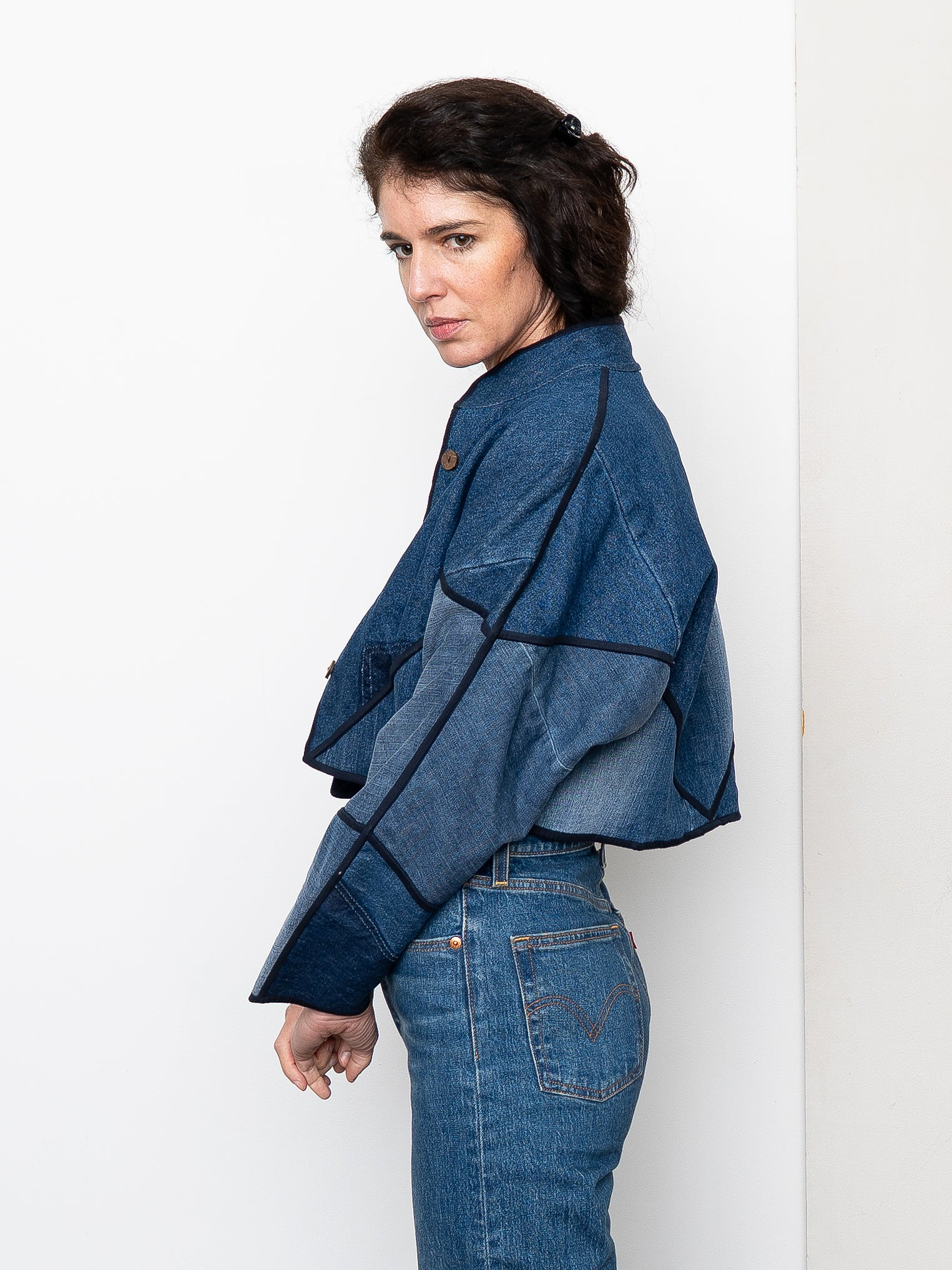 The Kaira Cropped Denim Jacket - Small