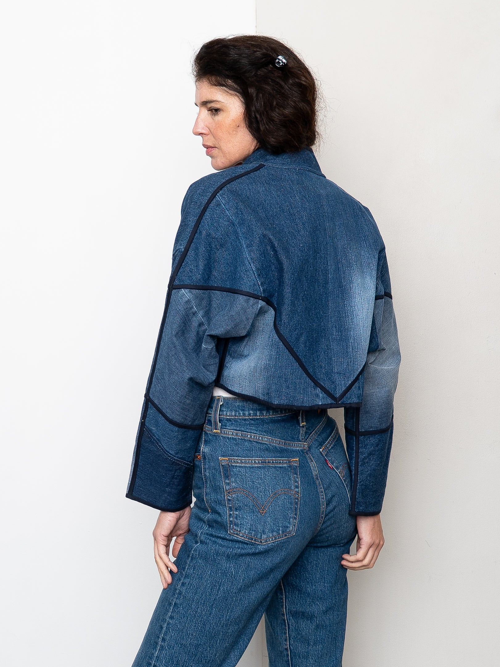 The Kaira Cropped Denim Jacket - Small