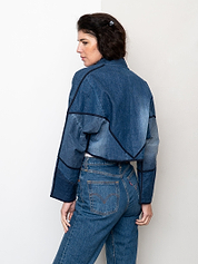 The Kaira Cropped Denim Jacket - Small