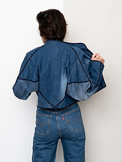 The Kaira Cropped Denim Jacket - Small