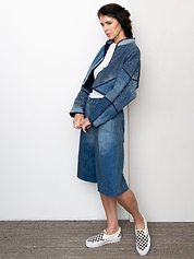 The Kaira Cropped Denim Jacket - Small
